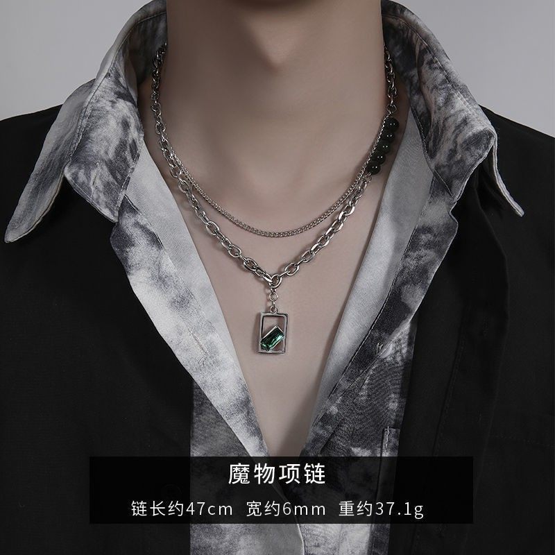 项链男钛钢不掉色简约百搭饰品女毛衣链新款时尚个性爆款嘻哈配饰