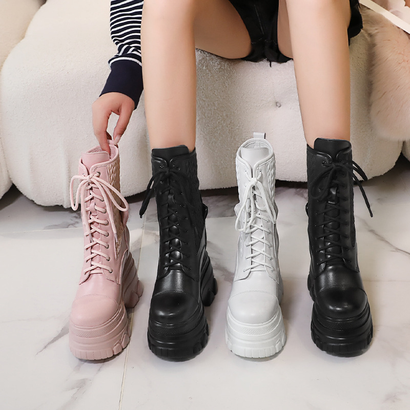 Giày Thể Thao Tăng Chiều Cao Nữ Cao 12cm Tăng Chiều Cao Đế Cao Hàng Mùa Xuân Thu Đông