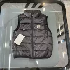 Autumn and Winter Classic Stand-Up Collar down Jacket for Boys and Girls, Short Thickeneded Vest Vest, 90 Velvet Glossy Vest down Jacket