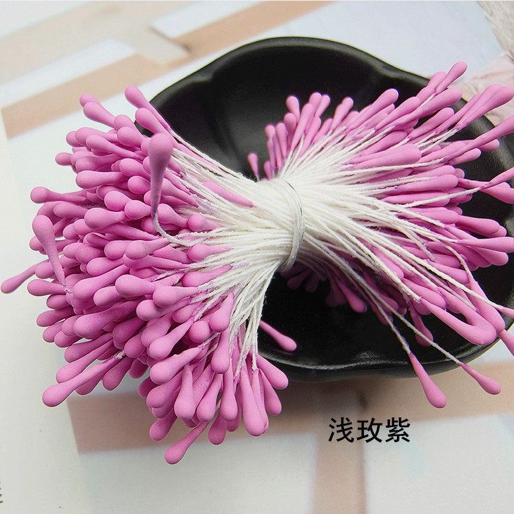 批发韩版手工DIY头饰发饰高仿真花蕊材料2mm哑光圆火柴头花心花蕊