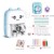 C9 English white blue + 5 рулонов термобумаги + 5 рулонов самоклеящейся бумаги + 3 рулона цветной бумаги + 6 акварельных ручек + мультяшные наклейки + игровая приставка + защитный чехол