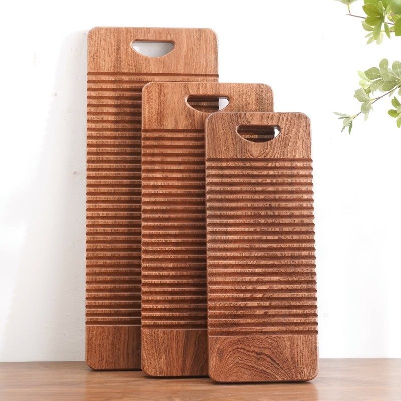 Wooden Washing Board Household Solid Wood Double-sided Non-moldy Old-fashioned Large and Small Dormitory Washing Board Wooden Sandalwood Washing Board