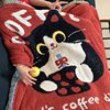 Cartoon American Cute Pet Cat Multifunctional Knitted Half Blanket Blanket Lunch Break Blanket Cover Blanket Thickened Blanket Bedroom