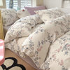 Spring New 60 cotton four-piece set simple small floral cotton bed sheet quilt cover three-piece bedding 4