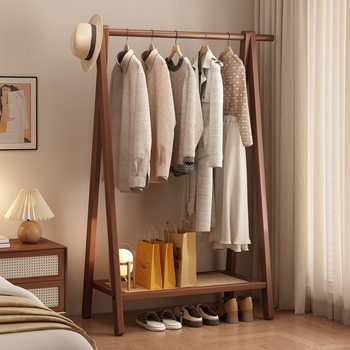 Clothes Rack Floor-Standing Bedroom Vertical Household Clothes Storage Rod Storage Rack Bedside Organizing Room Coat Rack