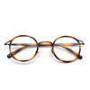 New fashion trend retro Japanese round frame glasses frame men's and women's TR90 transparent plain anti-blue light glasses frame