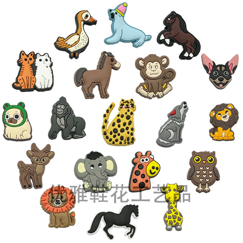 New Cartoon Animal World Clogs Shoes Flower Shoes Jewelry Shoes Accessories Shoes Decoration Shoe Buckles Shoe Accessories Pvc