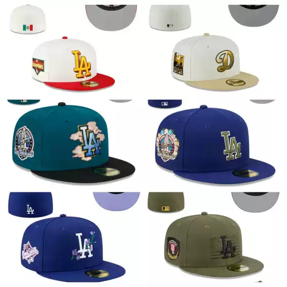 LA Los Angeles Dodgers Side Embroidered Size Hat Closed Hat Baseball Hat Sunscreen Hat Embroidery