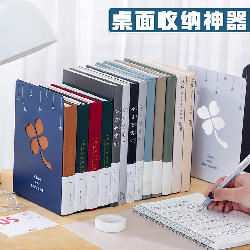 6-Piece Bookend Set, Book Divider, Book Holder, Desk Book Stand, Creative Ins-Style Desktop Book Holder