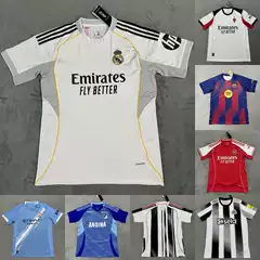 2526 Real Madrid short-sleeved fan version Dot football uniform new season adult single shirt Boca home Leipzig jersey