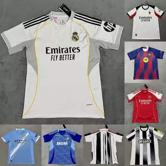 2526 Real Madrid short-sleeved fan version Dot football uniform new season adult single shirt Boca home Leipzig jersey