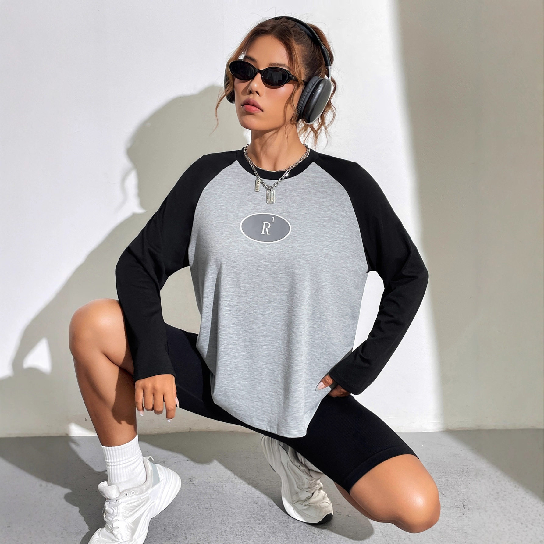 Fashion Womens Long Sleeve Top Round Neck Printed Trendy Design Casual Wear for Everyday Use Wholesale Available