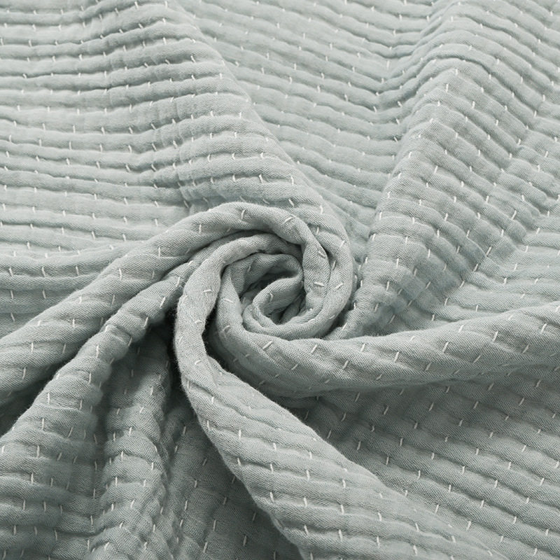 Cross-Border Cotton Gauze Blanket for Bed with Imitation Handmade Quilting Process Winter Thickened Office Nap Blanket Wholesale