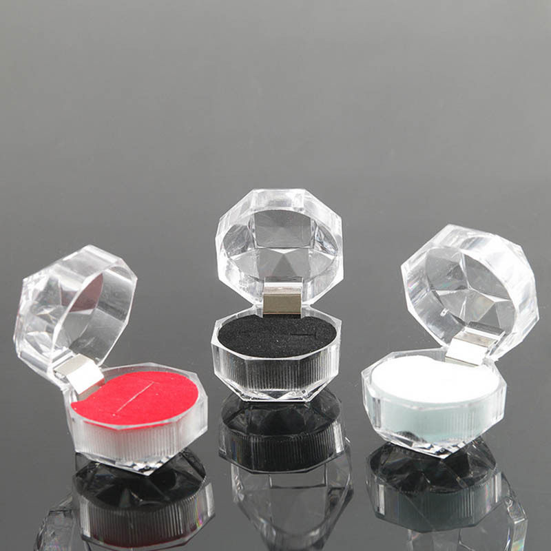 Internet Popular Mini Ring Box Plastic Jewelry Box Earrings Earrings Ring Necklace Jewelry Packaging Box Display Box