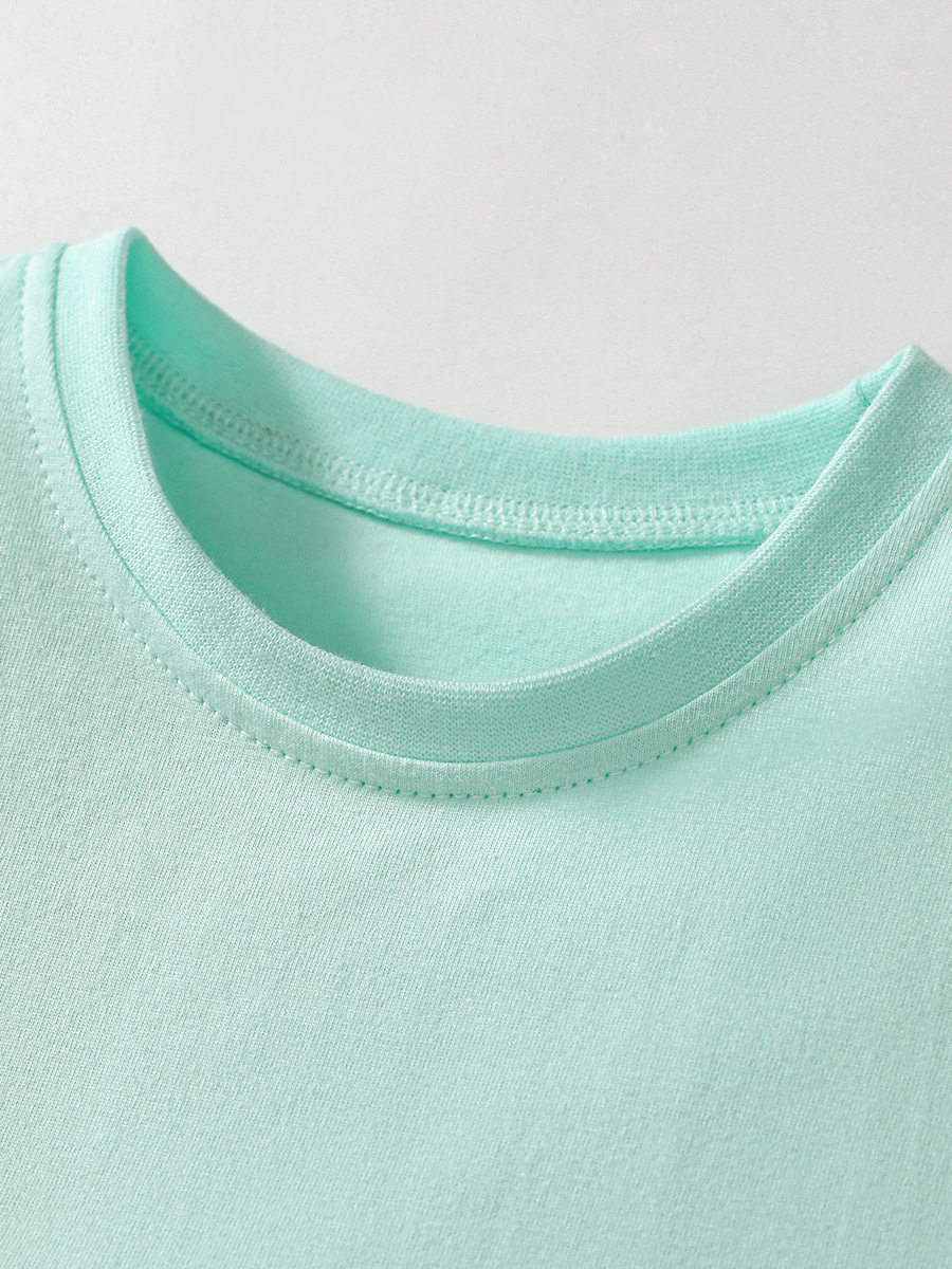 New Girls' Set, Summer T-shirt & Pants 2-piece Outfit, Cartoon Kids' Set