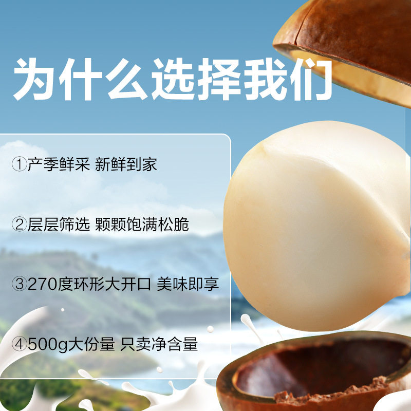 [Good Products Shop Hawaiian Fruit Bags 500g] Canned Hawaiian Nut Kernel Milk Flavor Dried Fruits New