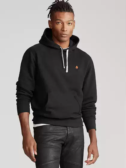 Cross-Border Foreign Trade Men's Autumn and Winter Pullover Polo Sweatshirt Casual Sports Jacket with Pony Logo Embroidery and Fleece-Lined Hoodie