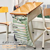 -Fresh Color Book Bag Desk Storage Student Classroom Desk Storage Hanging Book Bag High School Student Desk Hanging Bag