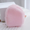 Glossy Coin Purse, Solid Color Long-Haired Key Storage Bag, Fresh Macaron Color Zippered Long-Haired Plush Coin Purse