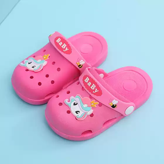 [70% discount] parent-child hole shoes children's non-slip sandals baby shell head girls beach swimming pool P