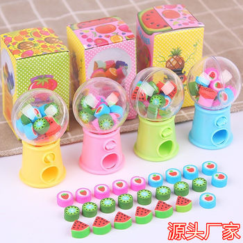 Gacha Eraser Creative Stationery Children's Gift Kindergarten Small Gift Cute Cartoon Gashapon Machine Eraser Wholesale