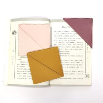 Large Leather Diamond Bookmark Portable Gift Square Bookmark Bookmark Page Clip Corner Cover Square Bookmark