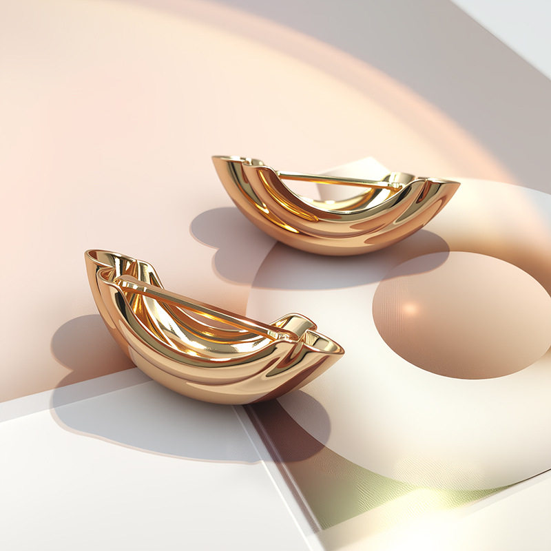 Cross-Border European and American Style Arched Eco-Friendly Metal Adjustable Buckle Scarf Swimsuit Shoulder Strap Irregular Decorative Buckle