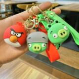 Мультяшный мягкий резиновый брелок-подвеска, безделушки, кукла Angry Birds, цепочка для мобильного телефона, небольшие аксессуары из смолы