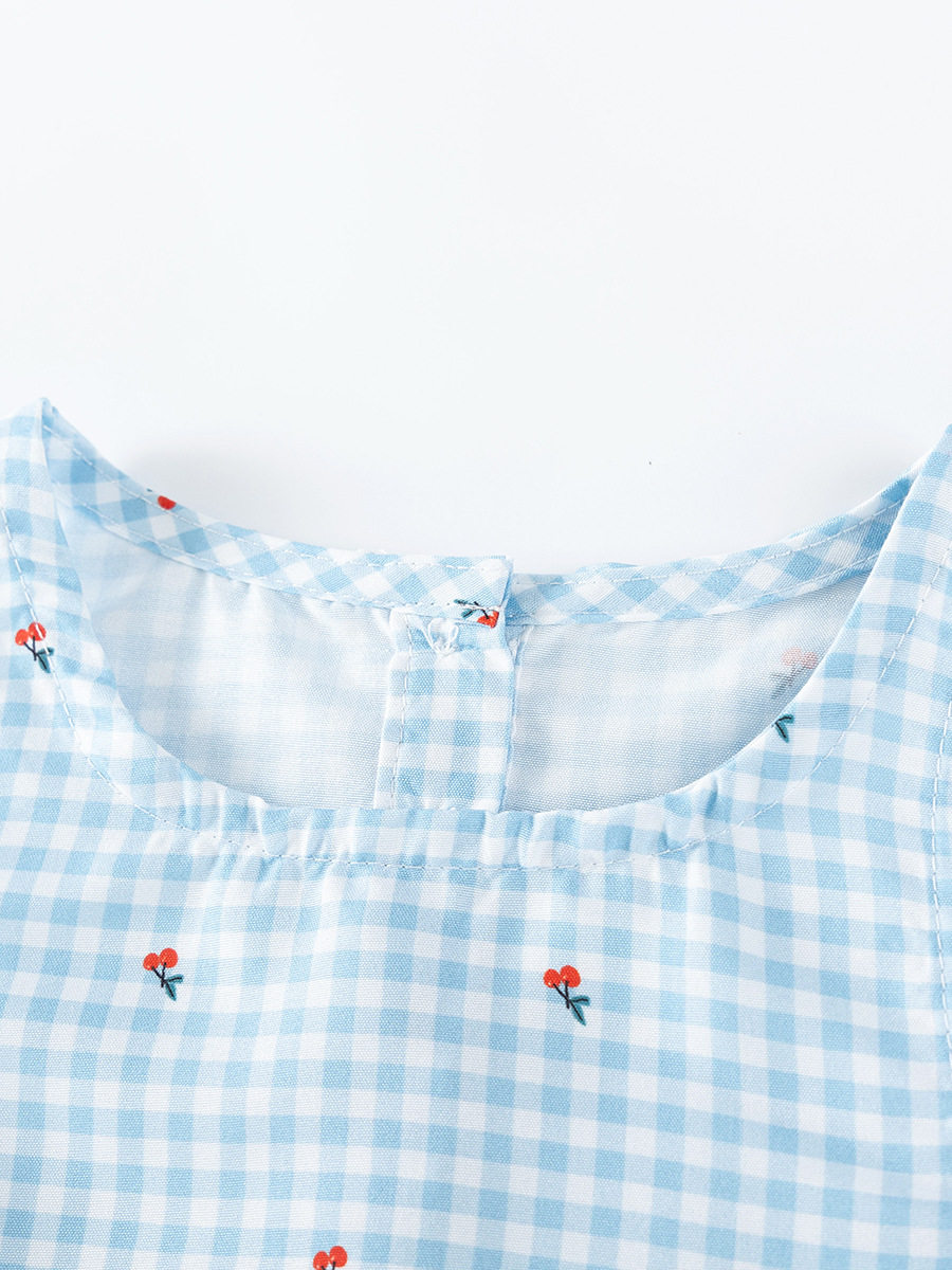 Summer Sleeveless Girls' Slip Dress, Cute Baby Skirt, Plaid Kids' Dress, Kids' Dress