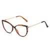 2022 fashion European and American anti-blue light flat glasses cat's eye European and American cross-border glasses TR frame glasses leg glasses frame