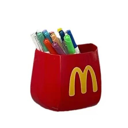 Madadang Magnetic Absorption Storage Box Household Refrigerator Multi-function Storage Sticker Cute French Fries Sealing Clip Ornaments Pen Cartridge