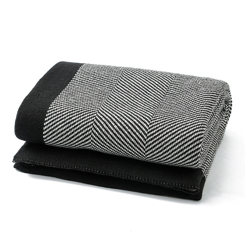 Nordic Simple Style Knitted Summer Nap Air Conditioning Blanket Blanket Bed Tail Towel Blanket New Style Blanket Sofa Blanket