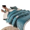 Cross-border Winter Warm Super Soft Blanket High-end Thickened Three-layer Blanket Velvet Blanket Nap Faleirong Bed Cover Blanket