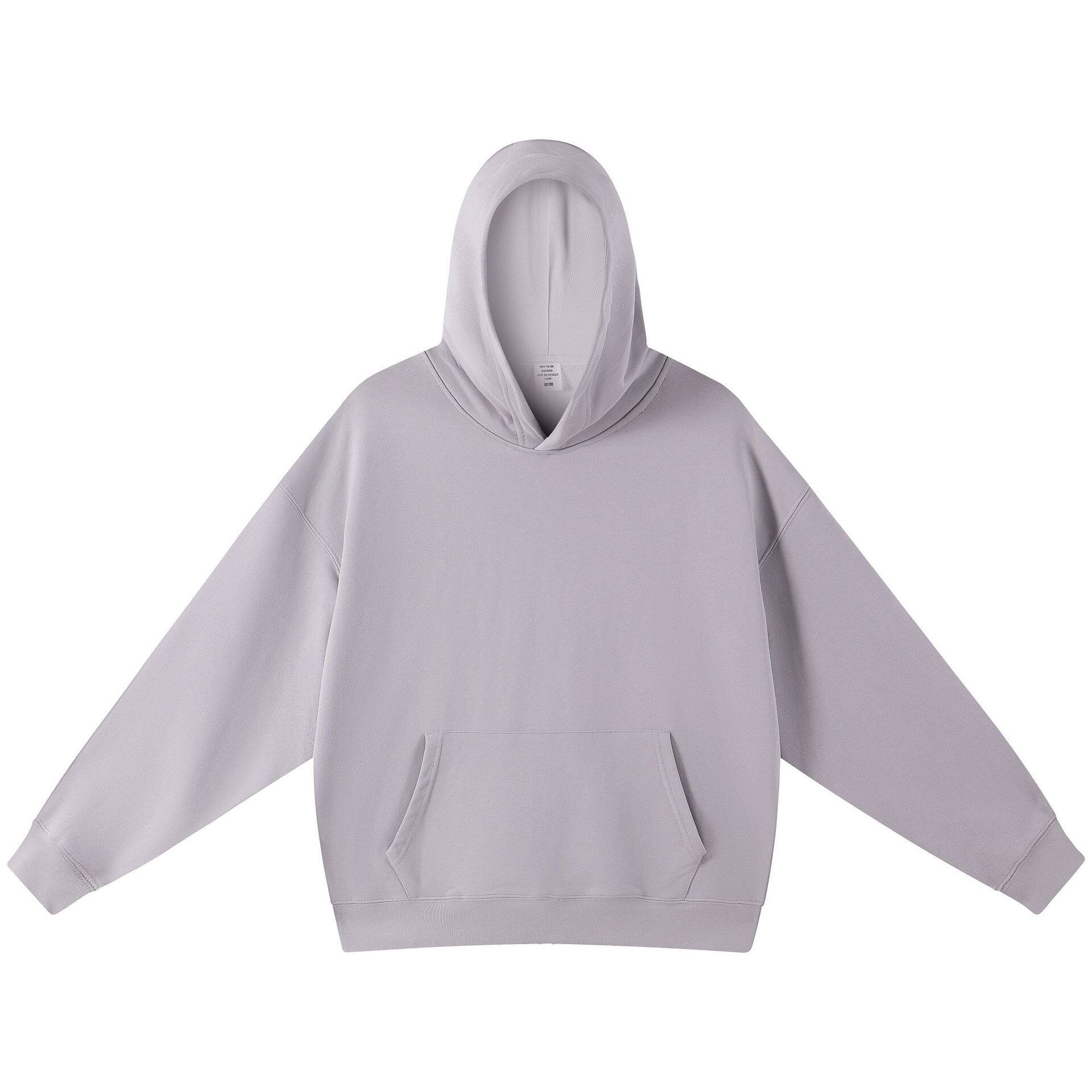 潮牌重磅大毛圈420G纯色连帽卫衣男美式复古宽松休闲简约卫裤上衣