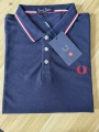 Navy blue red and white edged red leaves