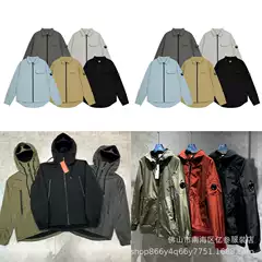 Cross-border Foreign Trade Trendy Brand CP Functional Pioneer Jacket Double Zipper Lens Open Chest Hooded Jacket Jacket for Men