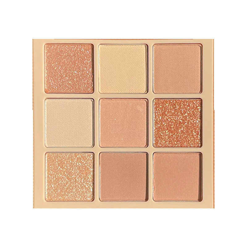 DIKALU milk tea nine-color eye shadow nine-square eye shadow nine-color transparent acrylic disc beads matte nude cross-border