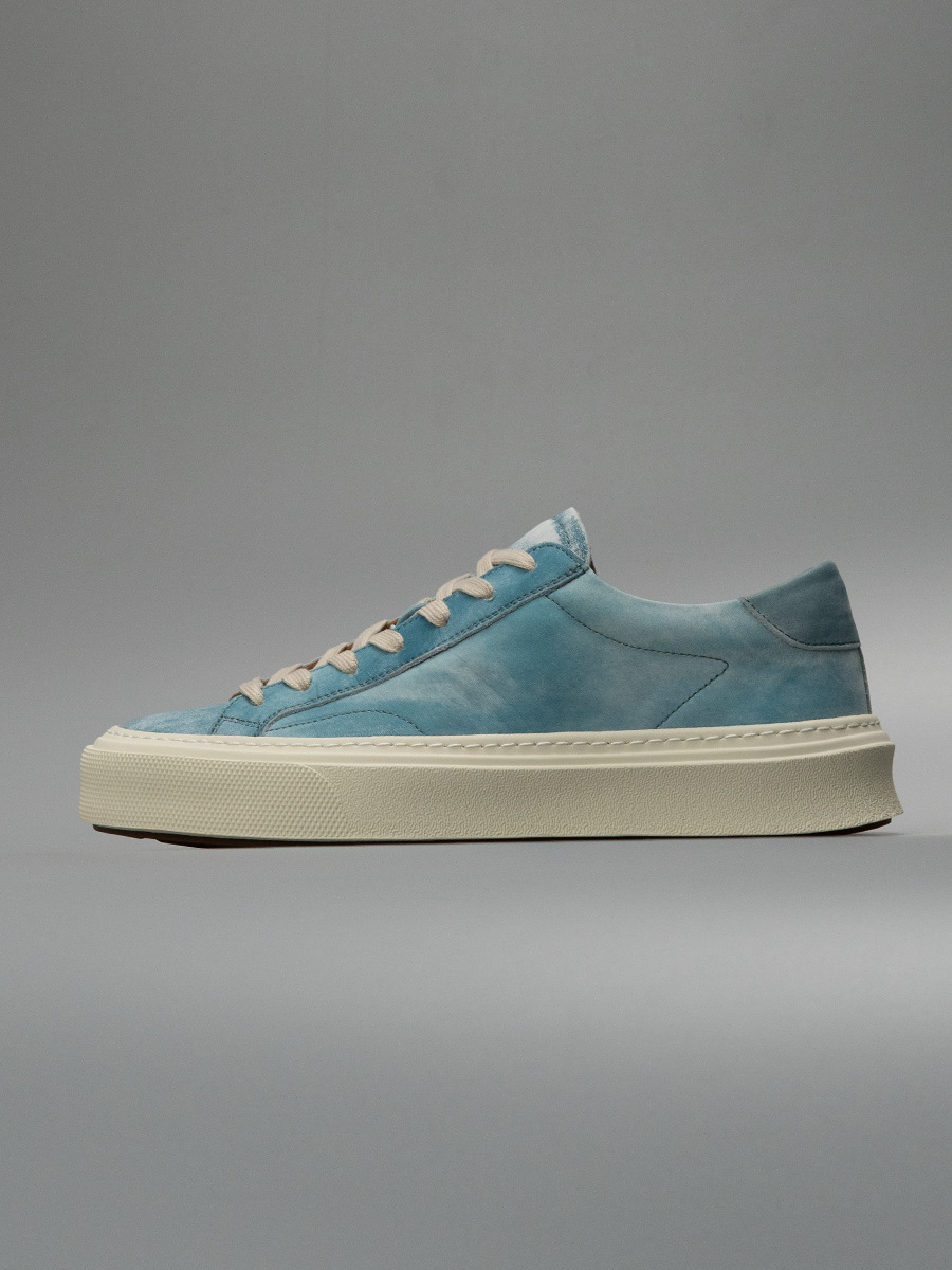 Giày sneaker nam da lộn phong cách thể thao — Xanh lam