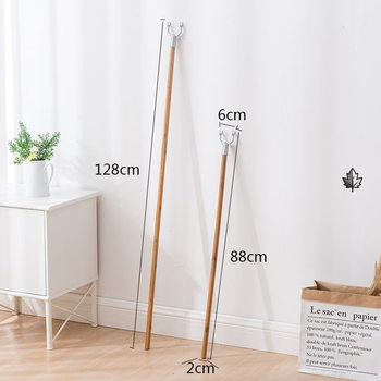 Solid Bamboo Wooden Clothes Drying Rod for Home Use, Clothes Hanger Rod, Wooden Clothes Picker Rod, Clothes Drying Rack