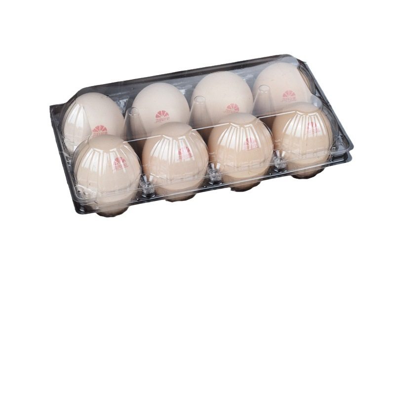 Disposable plastic egg holder transparent 8 pieces of earth egg packaging box pet shockproof factory direct wholesale postage