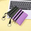 [A generation of hair] change purse women's canvas mini wallet storage bag three-layer zipper key coin bag
