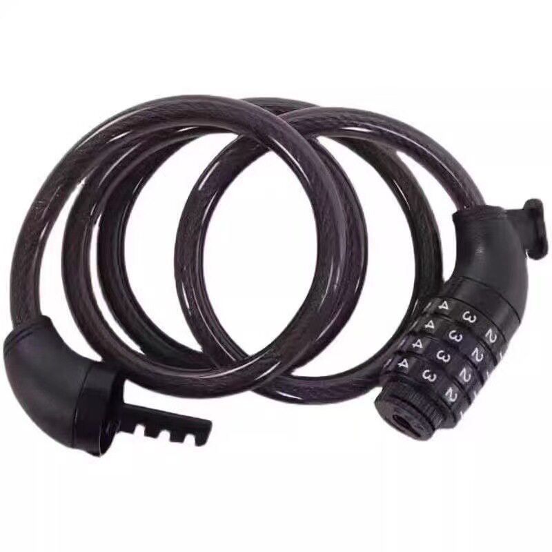 Bicycle Lock, Electric Vehicle Five-Digit Password Lock, Mountain Bike Strip Wire Ring Lock, Cycling Equipment Accessories Supply