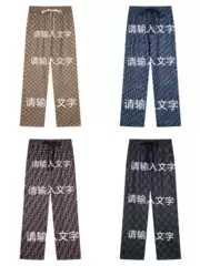New European and American Style GU All-Over Print CCI Hook-and-Loop Straight-Leg Pants Influencer INS Casual Sweatpants Streetwear Wholesale