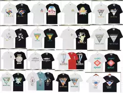 Cross border foreign trade Casablanca short sleeved fantasy gate letter logo printed personalized round neck short sleeved T-shirt