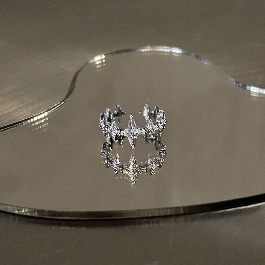Black or White Meteor Ring Niche Design Light Luxury Ring All-match Couple's Ring High-end Open Finger Ring