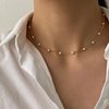 European and American Cross-Border Jewelry New 4mm Pearl Sweater Chain Fashion Clavicle Chain Ins Simple Style Pearl Necklace in Stock