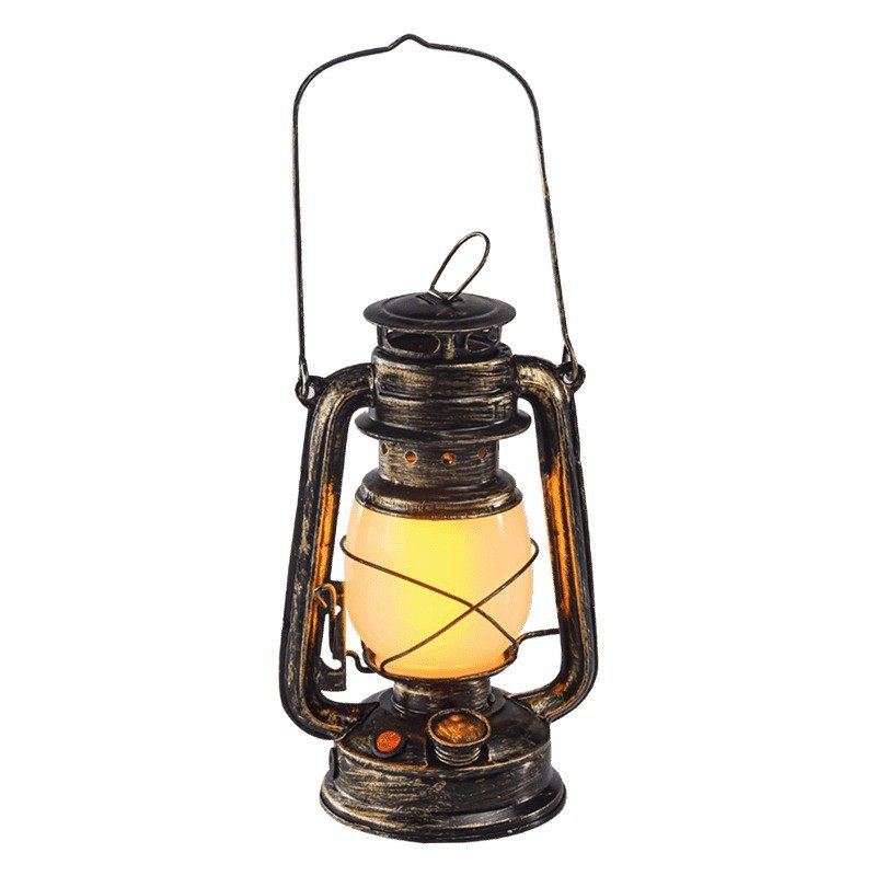 Camping lamp, camping lamp, retro horse lantern, atmosphere lamp, portable lamp, tent lamp, rechargeable kerosene lamp, solar outdoor lamp