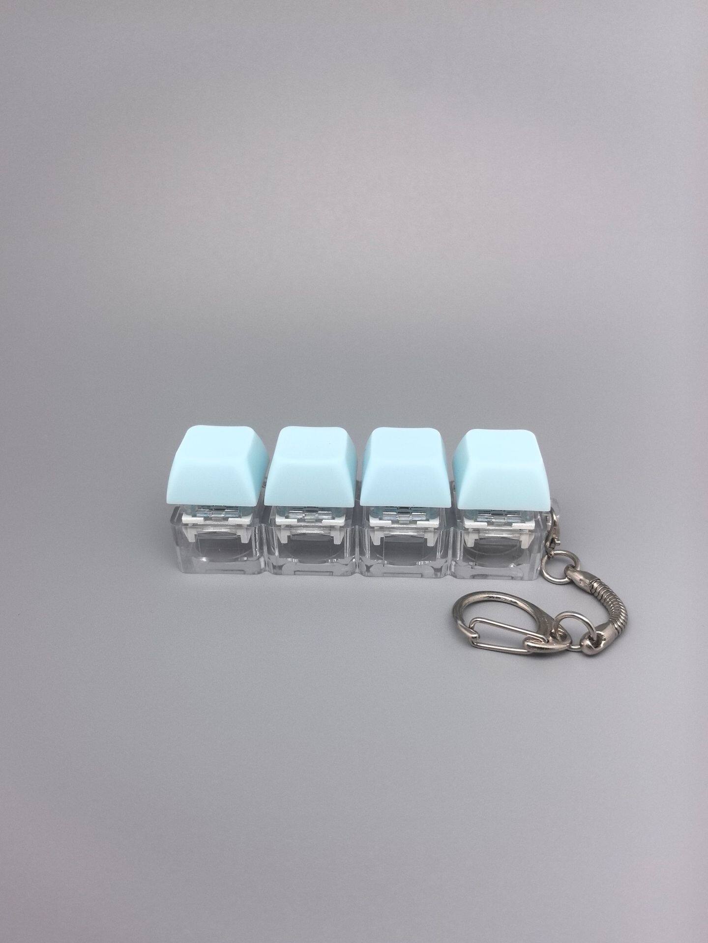 四键马卡龙按键解压玩具钥匙扣键盘办公摸鱼按键解压玩具跨境