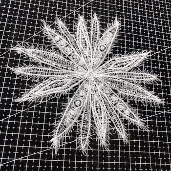 New Fish Silk Eyelash Sequins Embroidery Lace Cloth Sticker Applique Flower Fine Embroidery Garment Accessories Flower DIY Decoration