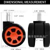 Factory direct multicolor 3 inch millet PU wheel swivel chair office chair pulley racing chair e-sports chair wheel furniture accessories